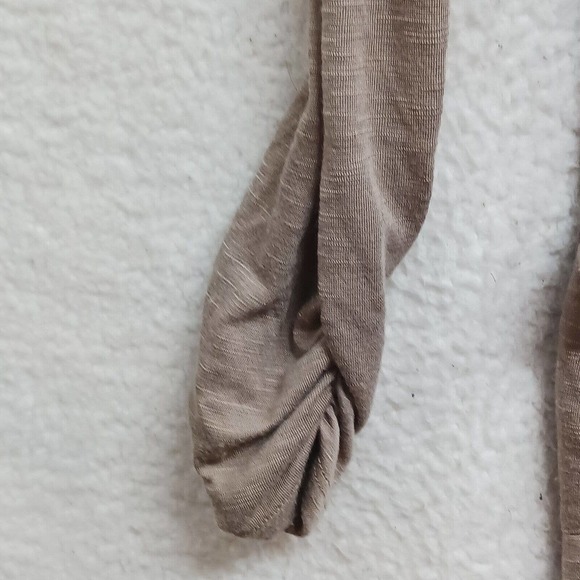 CATO Women's XL‎ Stretchy Comfy Cowl Neck Tunic Shirt Front Pockets Brown - Picture 5 of 13